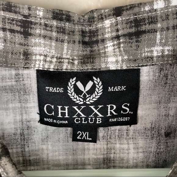 CHXXRS Club Long Sleeve Button Up Shirt Size XXL - Picture 4 of 11